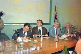 Solenidade de Inauguração de novos laboratórios pelo Ministro da Saúde Seigo Tsuzuki e assinatura...