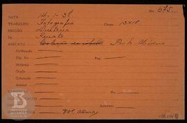 Sala de espera do Posto Médico. Ficha  da seção de fotografia nº 675, solicitação da  Diretoria (...