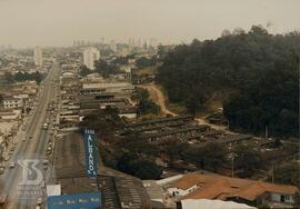 Vista aérea do entorno do Instituto Butantan, Avenida Corifeu à esquerda