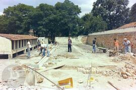 Obras de construção do Museu Histórico. Início da reconstrução do antigo laboratório para abrigar...