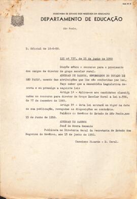 Lei nº737, de 15/06/1950