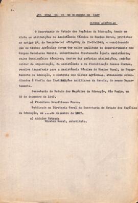 Ato n°36, de 23/12/1947