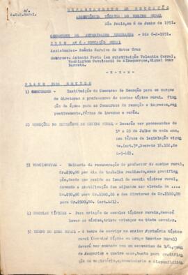 Plano de estudo para o Congresso de autoridades escolas, referente ao item nº6 - Educação Rural
