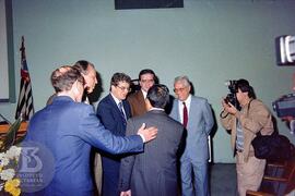 Solenidade de Inauguração de novos laboratórios pelo Ministro da Saúde Seigo Tsuzuki e assinatura...