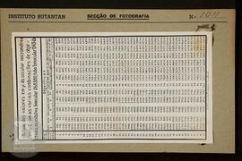 Reprodução de Tabela Micrométrica. Ficha da Seção de fotografia nº 1011, solicitado pela Seção de...