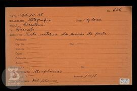 Vista interna da Seção de peste. Ficha da Seção de fotografia nº 626, solicitado pela Diretoria (...