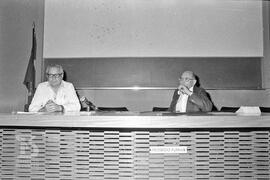 Palestra sobre a Ilha da Queimada Grande. mesa principal da esquerda para direita, Dr. Pérsio de ...