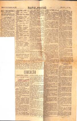 Ato nº81, de 07/12/1951, sobre o Concurso de Ingresso ao Magistério Secundário e Normal