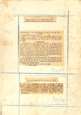 Emenda nº2 ao projeto de lei nº204, de 1950 e comunicado de pareceres sobre a discursão do projeto