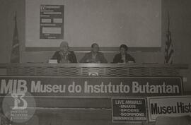 Evento no Instituto Butantan. Mesa principal da esquerda para direita, 1º Dra. Alba Lavras, 2º Dr...