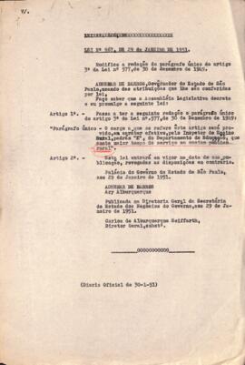 Lei nº 967, de 29 de Janeiro de 1951