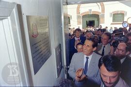 Solenidade de Inauguração de novas Instalações do Instituto Butantan. Momento após o descerrament...