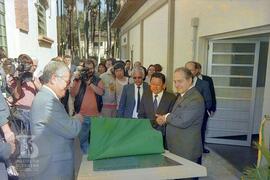 Solenidade de Inauguração de novos laboratórios pelo Ministro da Saúde Seigo Tsuzuki e assinatura...