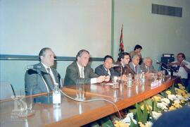 Solenidade de Inauguração de novos laboratórios pelo Ministro da Saúde Seigo Tsuzuki e assinatura...