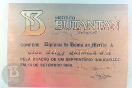 Cerimônia de inauguração dos três serpentários externos, patrocinados pelos Laboratórios Sandoz, ...