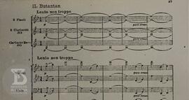 Reprodução da partitura Impressioni Brasiliane de Ottorino Respighi. Partitura