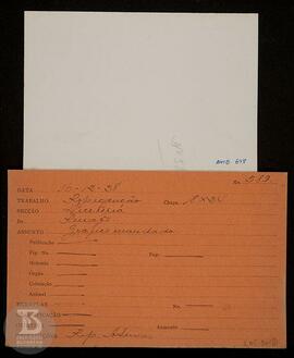 Gráfico "Frequência das serpentes venenosas (1917-1926)". Ficha da Seção de fotografia ...