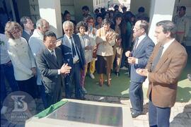 Solenidade de Inauguração de novos laboratórios pelo Ministro da Saúde Seigo Tsuzuki e assinatura...