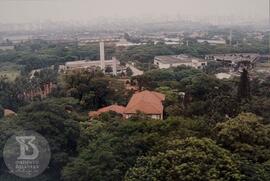 Vista aérea do Instituto Butantan, Pavilhão Lemos Monteiro ao centro