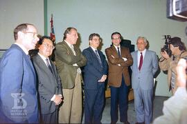 Solenidade de Inauguração de novos laboratórios pelo Ministro da Saúde Seigo Tsuzuki e assinatura...