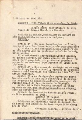 Decreto nº18.350, de 03/11/1948