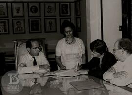 Posse da Dra. Olga Bohomoletz Henriques e Dr. Sebastião Baeta Henriques. Cerimônia realizada na s...