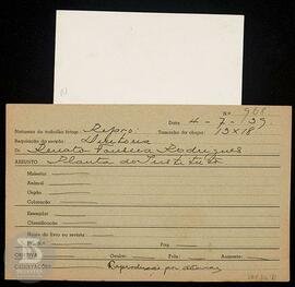 Planta parcial do Instituto Butantan, 1926, autoria de João P. Cândido. Ficha da seção de fotogra...