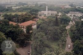 Vista aérea do Instituto Butantan, Pavilhão Lemos Monteiro à esquerda