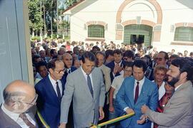 Solenidade de Inauguração de novas Instalações do Instituto Butantan. Abertura da faixa de inaugu...