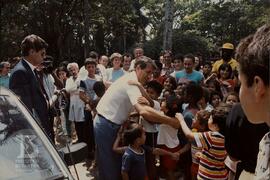 Solenidade de inauguração de novas Instalações do Instituto Butantan. Saída do Museu Biológico, p...