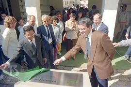 Solenidade de Inauguração de novos laboratórios pelo Ministro da Saúde Seigo Tsuzuki e assinatura...