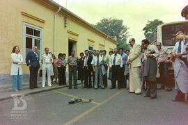 Visita Comandante Paulo Freire, Demonstração de serpente realizada para o grupo de visitantes em ...