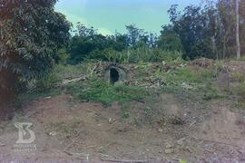 Construção do Parque de Saúde Pública do Instituto Butantan. Área de obra de desvio e represament...