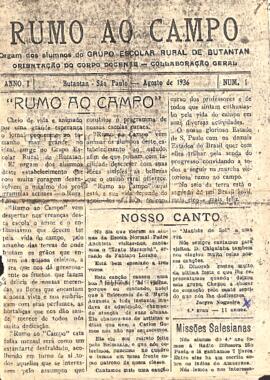 Jornal Rumo ao Campo do Grupo Escolar Butantan  - NÚM. 1
