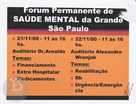 Fórum permanente de saúde mental da grande São Paulo