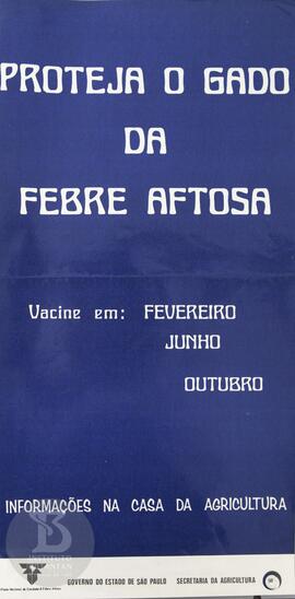 Proteja o gado da febre aftosa