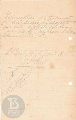 Comunicação de 4 de janeiro de 1892