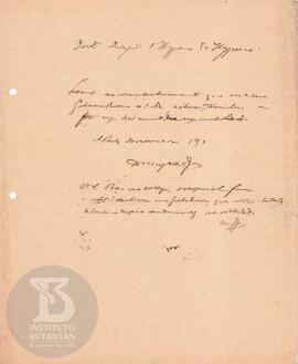 Comunicação de 21 de maio de 1892