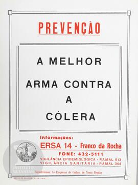 Prevenção: a melhor arma contra a cólera