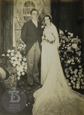 [Retrato de casamento de José Carlos Ribas e sua esposa Ida Praum Ribas]