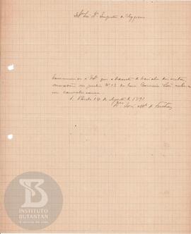 Comunicação de 14 de agosto de 1891