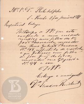 Comunicação de 27 de janeiro de 1891