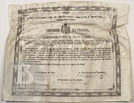 Diploma da Faculdade de Medicina do Rio de Janeiro