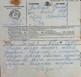 [Telegrama convite para participar em missão de combate à febre amarela]