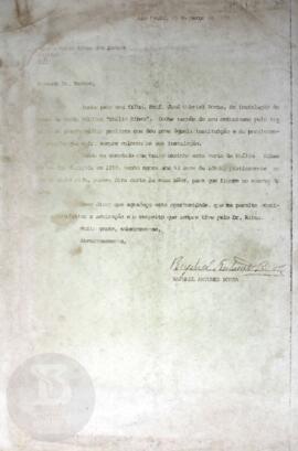 [Carta de envio de documento de autoria de Emílio Ribas ao Museu de Saúde Pública Emílio Ribas]
