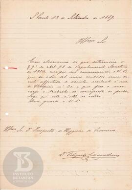 Comunicação de 12 de setembro de 1889