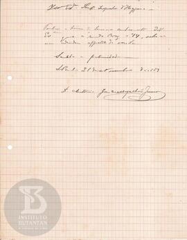 Comunicação de 21 de novembro de 1889