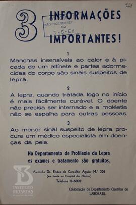 3 Informações importantes!