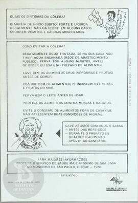 Quais os sintomas da cólera?