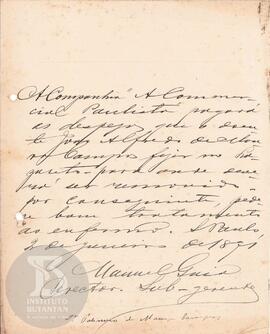 Comunicação de 2 de janeiro de 1891